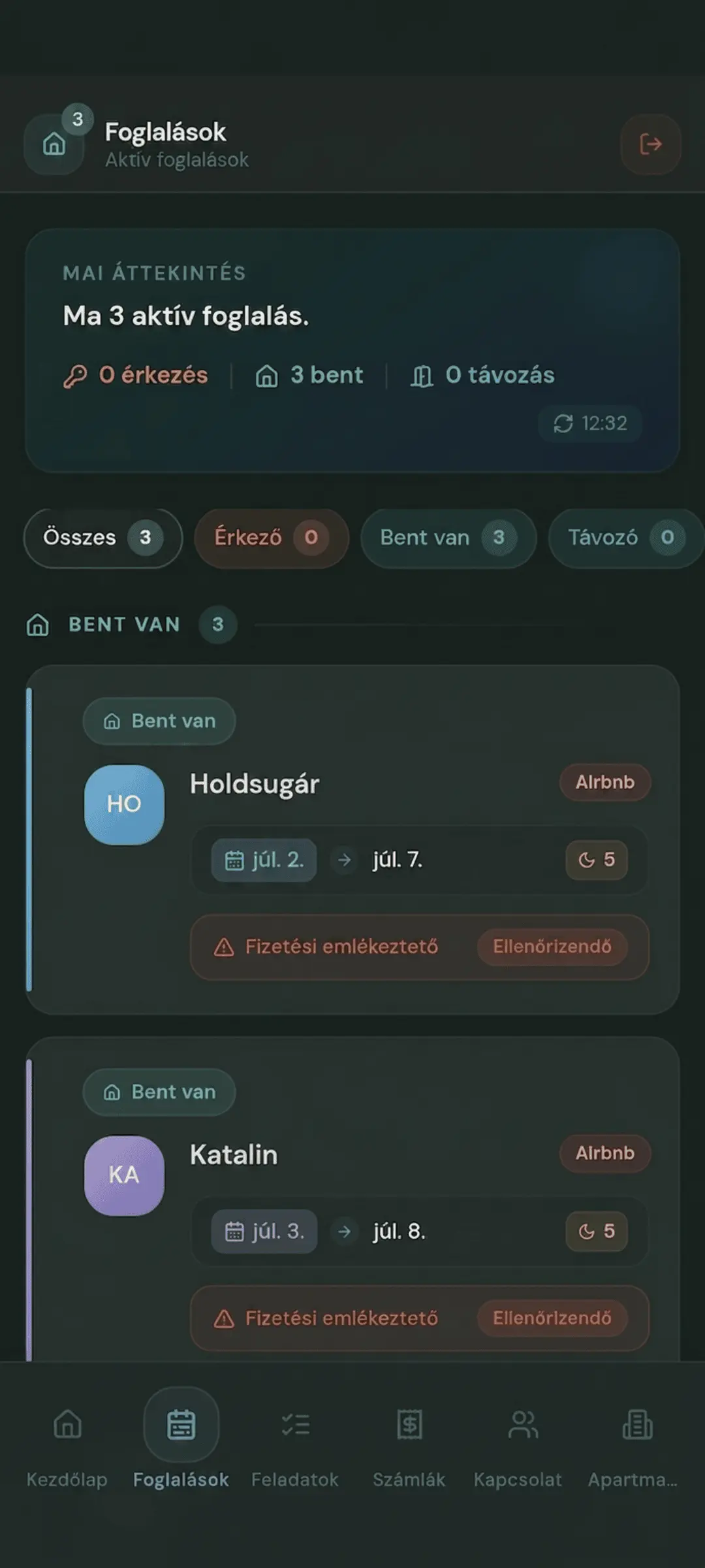 Automatisch aus dem iCal-Feed importierte neue Buchung
